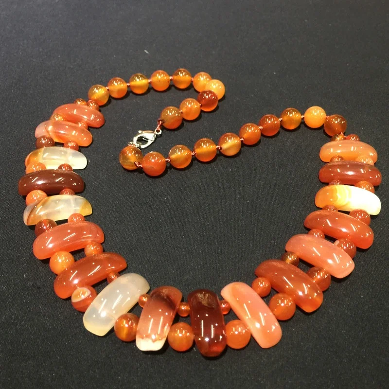 Necklace Women Nature Color  Fashion Stone Bead Knotted Necklace Graduated Model, Woman Jewelry Party Gift For Her Yiwu Jewelry