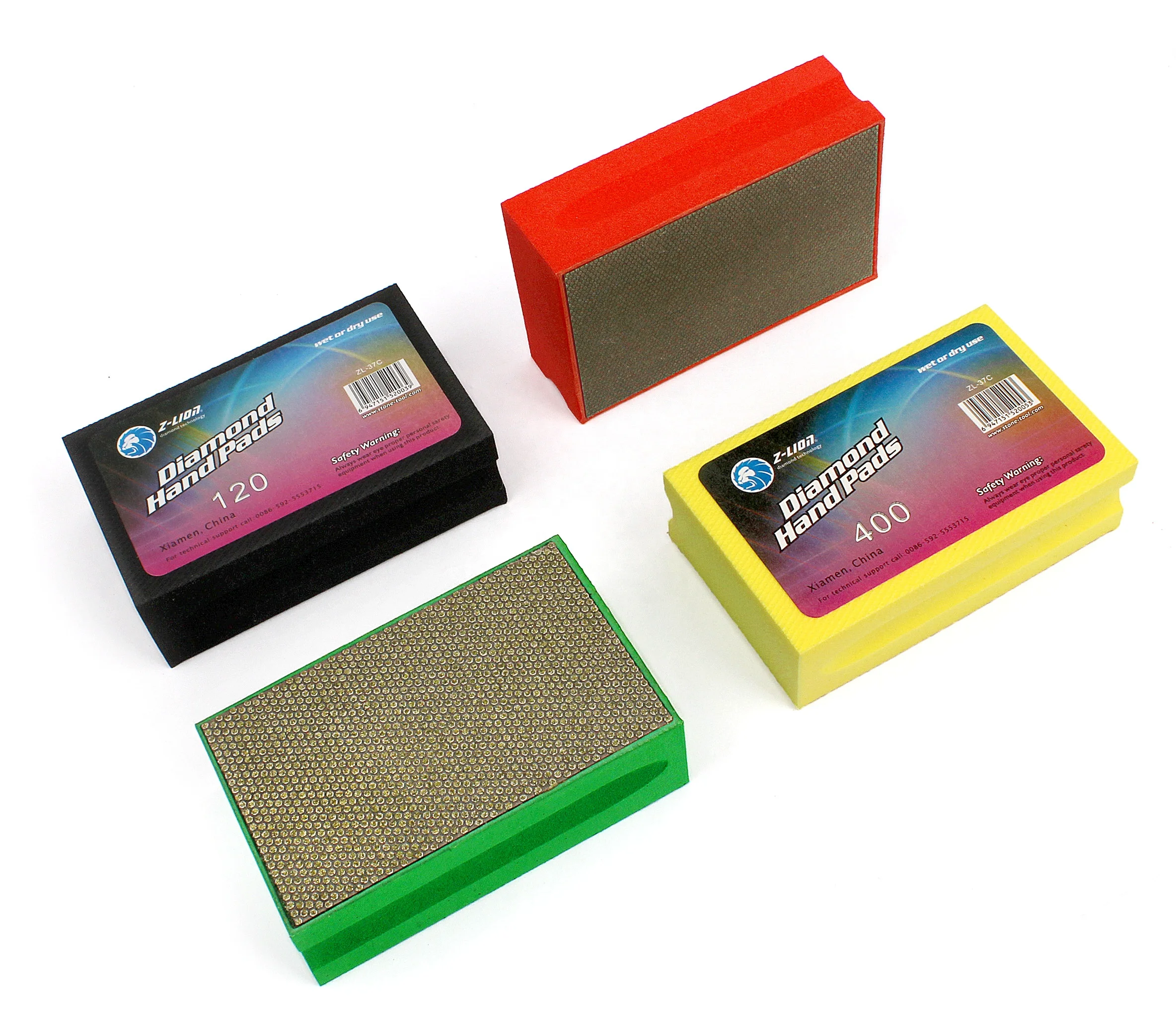 Z-LION Granite Marble Manual Grinding Tools Diamond Hand Polishing Pads