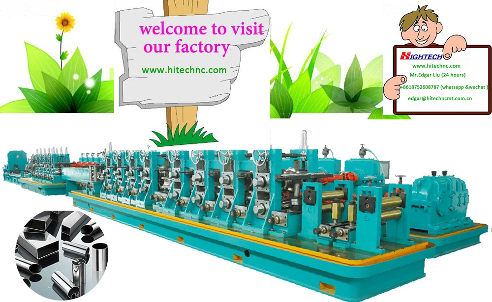 High Frequency Stainless Steel Tube Mill Lines Round Square Pipe Machine Pipe Production Line