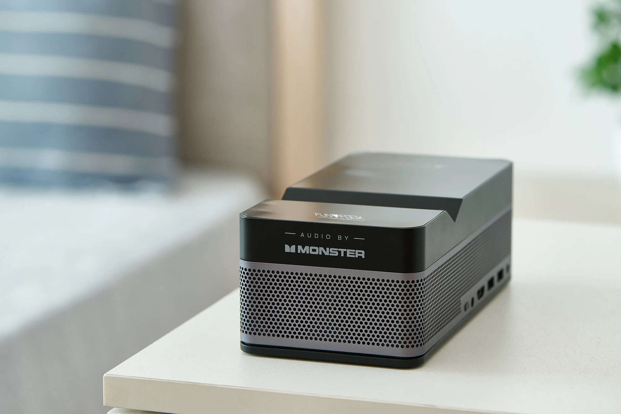 WiFi Ultra Short Throw Projector Native 1080P, 4K Supported Portable Projector Android TV with 6800Lumens, 2.4/5G WiFi