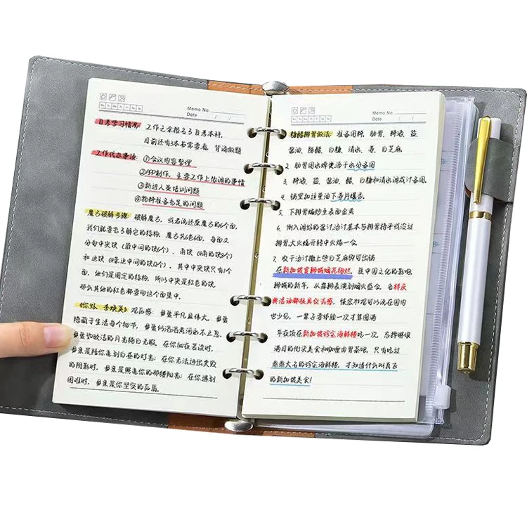 Custom Daily Notepad Budget Book Custom Logo Label Mini Cash Planners Porte Feuille Dividers notebooks for students
