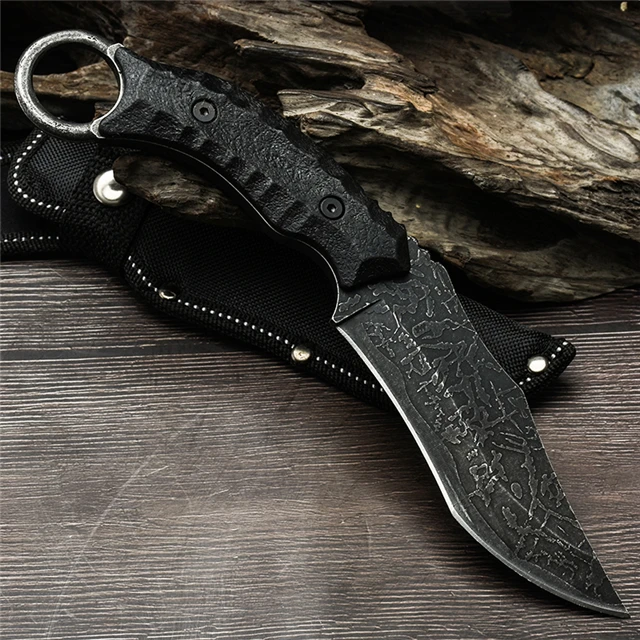 Охотничий нож K10, Военный Боевой клинок из композитного волокна, для выживания, кемпинга