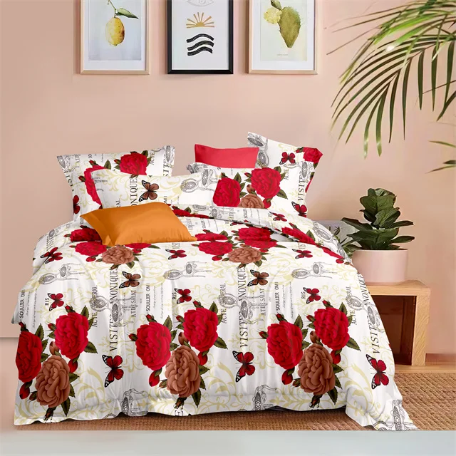 Made in China factory wholesale polyester printed bed sheet