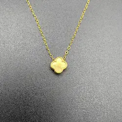 Factory direct sale 3D hard gold 999 pure gold four-leaf clover pendant can be used as necklace or bracelet gold jewelry