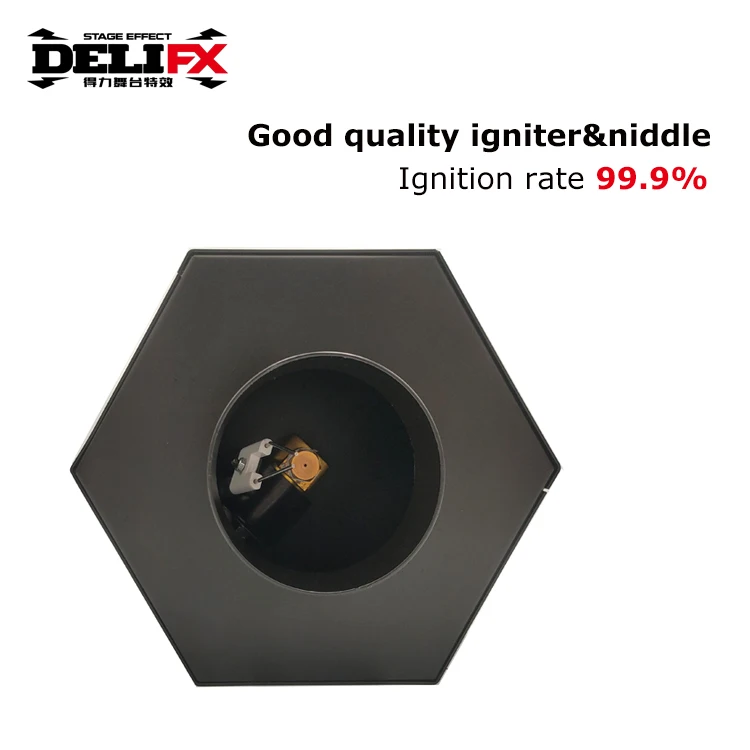 DELIFX 100W Performance Pyro Devices Flame Machine with Bottle Shelf Onboard DMX Power Control Compact Live Event Fire Devices