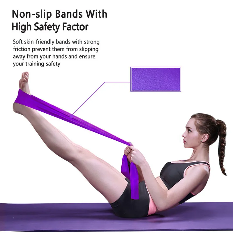 Elastic Long Exercise Bands Stretch Resistance Bands for Home Workout, Strength Training, Yoga, Pilates