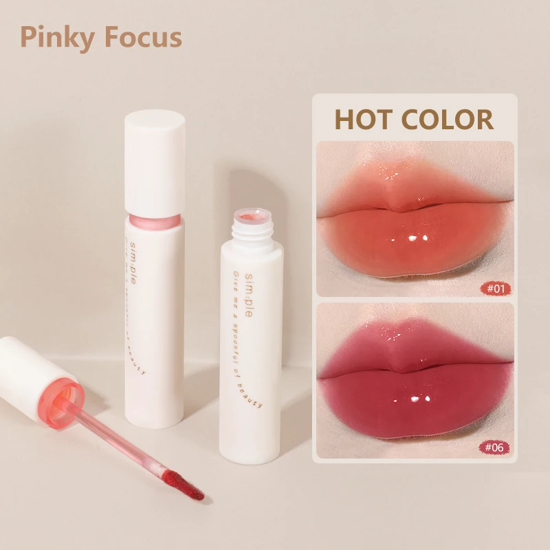 Wholesale 6 Colors  Waterproof  non-fading non-stick Cup Lip glaze Shimmer Long-lasting Lip gloss Makeup
