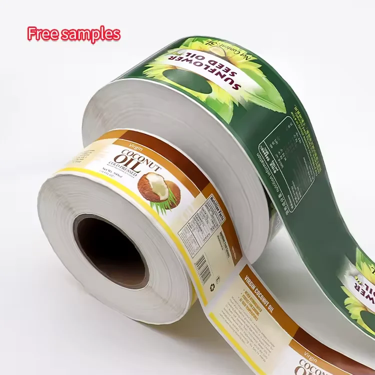 Custom Spice Bottle and Food Jars/Cans Stick Vinyl Plastic Printing Packaging Label Sticker Roll Oil Proof for Agriculture Use