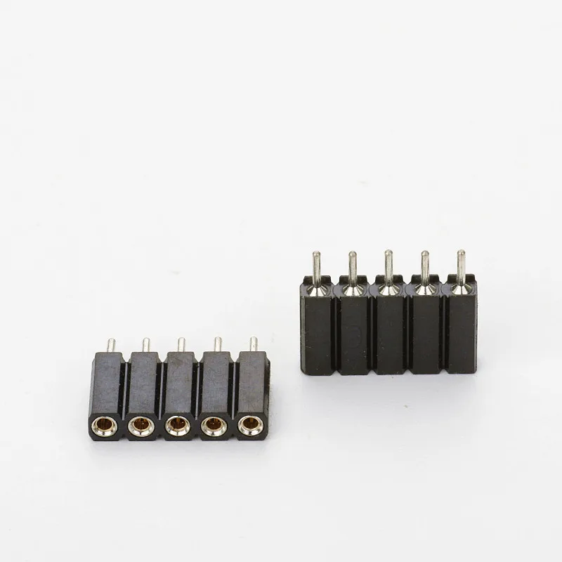 China WINPIN pitch 2.54mm machine round needle connector female thread vertical pcb socket 1 x 10 20-way contact pole position H