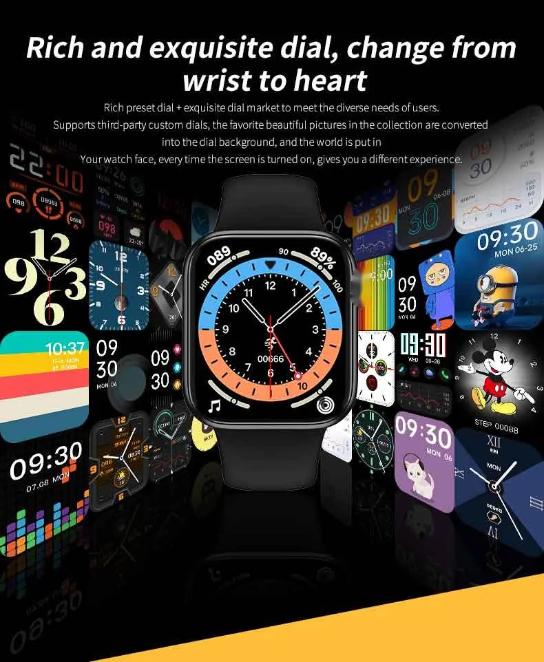  2021 China Best Reloj Touch Screen Smartwatch W26 T500 Android Series 6 7 Waterproof Iwo 8 Online Smart Watch Wearfit Pro