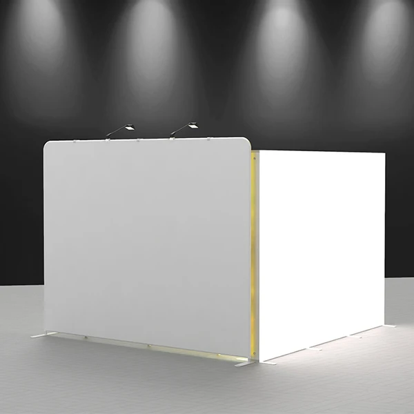 custom 10*10ft backlit trade show booth with SEG lightbox