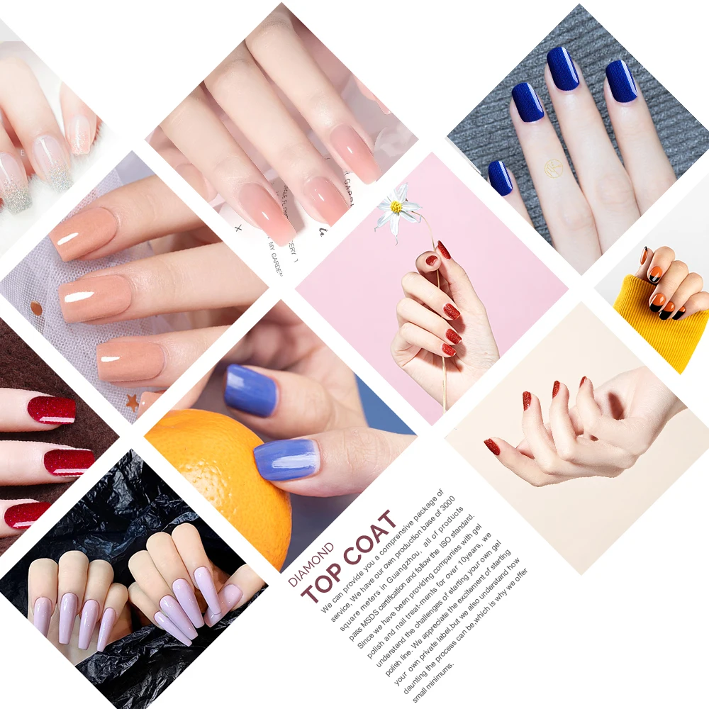 Tenteu top coat gel nail polish no MOQ diamond top coat nail gel private label gel top coat