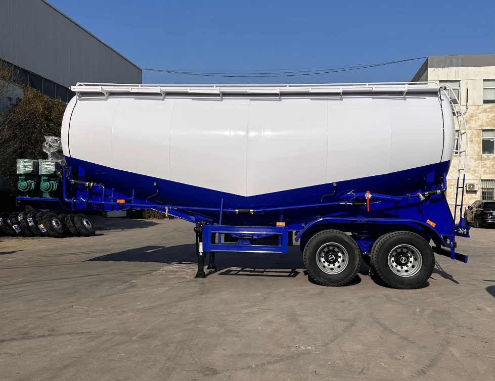 JINMA 3 Axles 40 Tons 50 Tons V Type Bulk Cement Tank Fly Ash Cement Silo Tanker Pneumatic Semi Truck Trailer For Sale