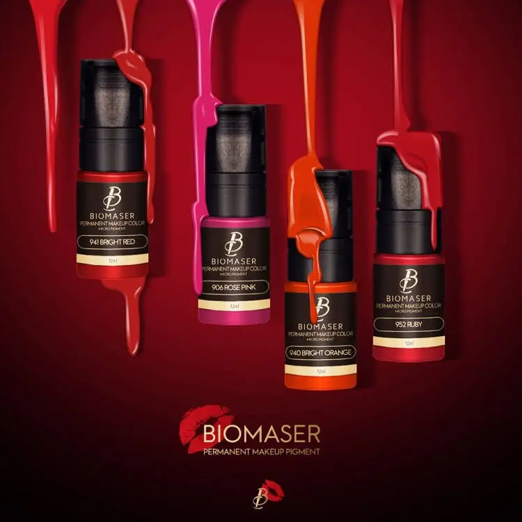 Biomaser Most Shared In Chile Market lip light color set microblading pigment ink color shifting pigment for makeup