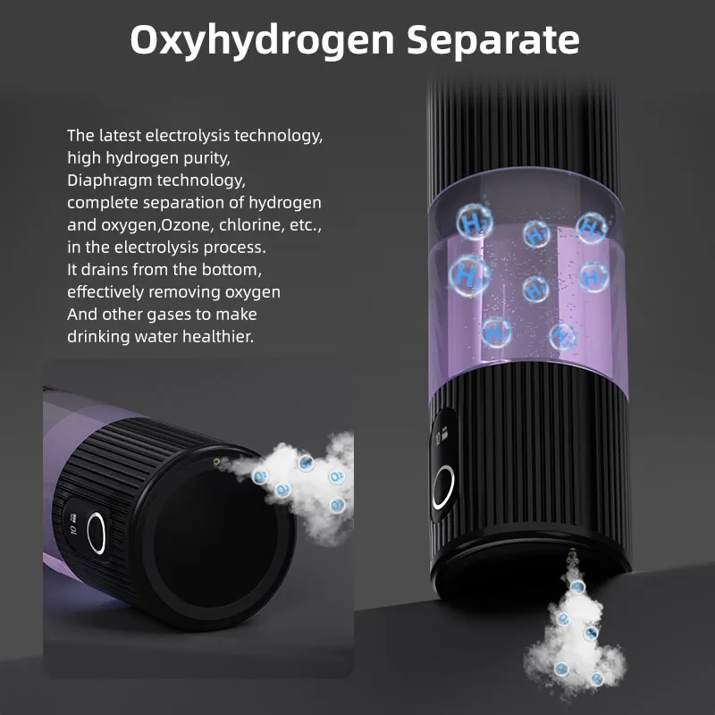 6000ppb Smart Bottle Portable Hydrogen Water Bottle Ionized Bottle Hydrogen Alkaline Water Hydrogen-Rich Water Cup 230ml