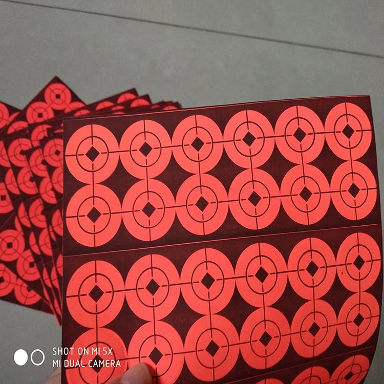 Red 9mm airgun Shooting Paper Target Pellet Clays Paper  Stickers Shooting Target