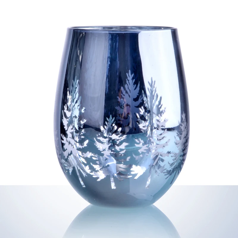 Best Selling Products 2021 in USA Online Sale  Gold and Silver Stemless Red Wine Glass for Christmas Gift