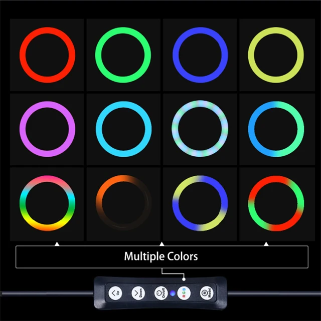 Оптовая продажа 10 дюймов RGB заполнить кольцевая лампа с штатив-Трипод стойка для макияжа видео дистанционного управления фотосъемкой 26 см кольцевой осветитель на светодиодах (LED)