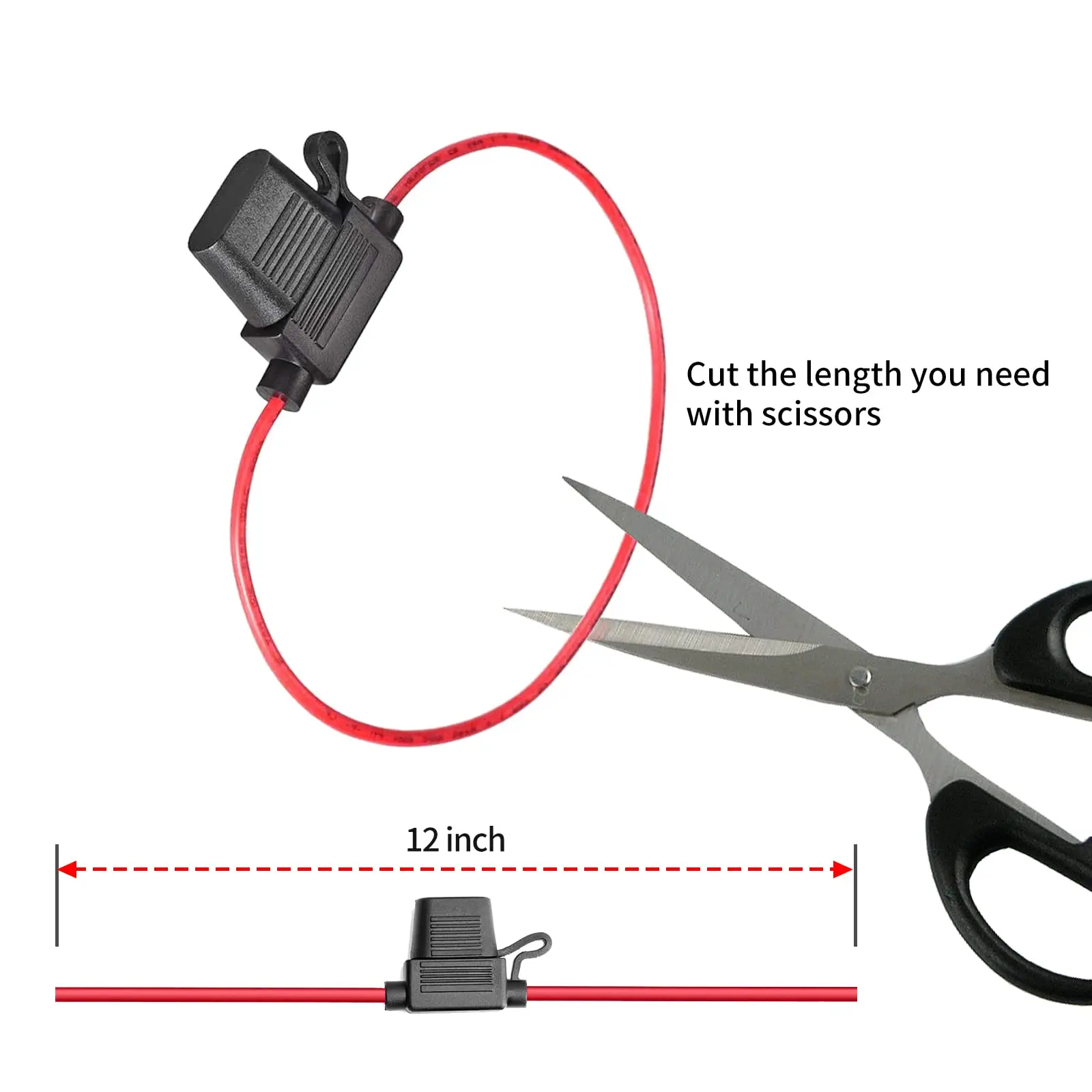 Yigao Inline Fuse Holder 12 AWG 10 Pack Automotive Replacement Fuse Holder with 30A ATC/ATO Blade Fuse