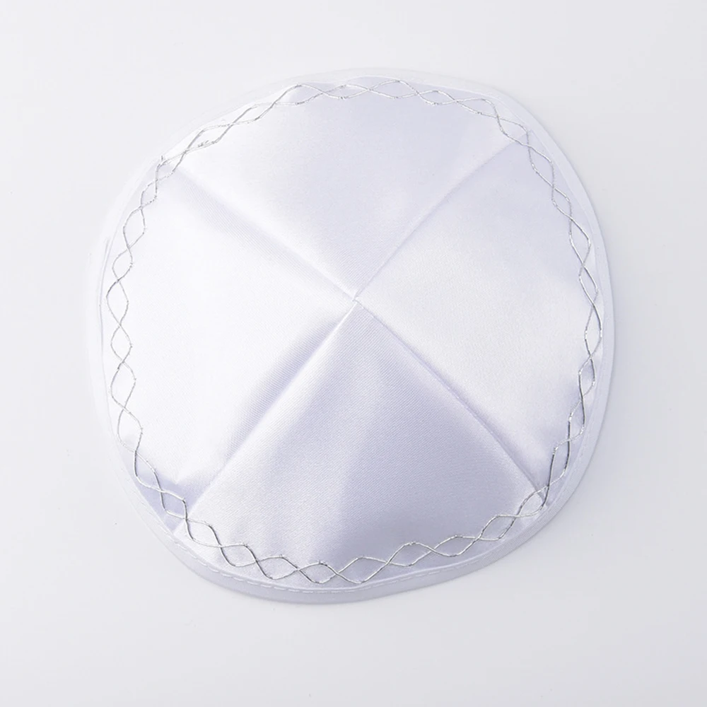 Custom Israel Jewish Hats for Men Yarmulke Hat Embroidery Satin Kippah Hat