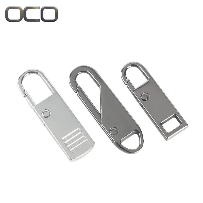 OCO Detachable metal slider accessories for #5 #8 #10 zipper other luggage accessories replaceable zipper head tabs