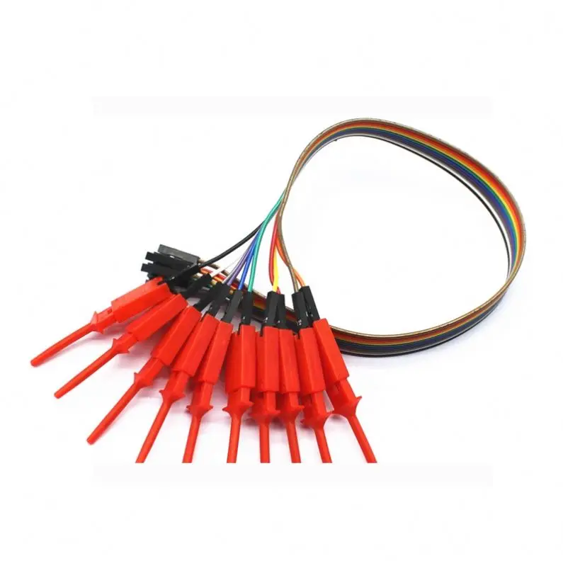 10 шт. высокоэффективный тестовый крючок-зажим для логического анализатора зажим кабеля зонд комплект зажимов USB 24 м 8 каналов