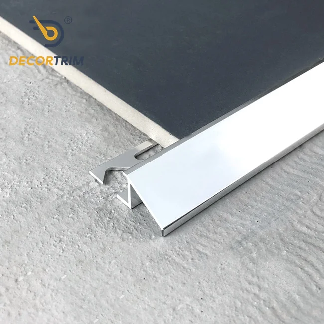 Prolink Metal Factory YJ-106 Triangle Shape Aluminium Corner Tile Edge Trimming Lines Tile Profile For Floor Edge Protection