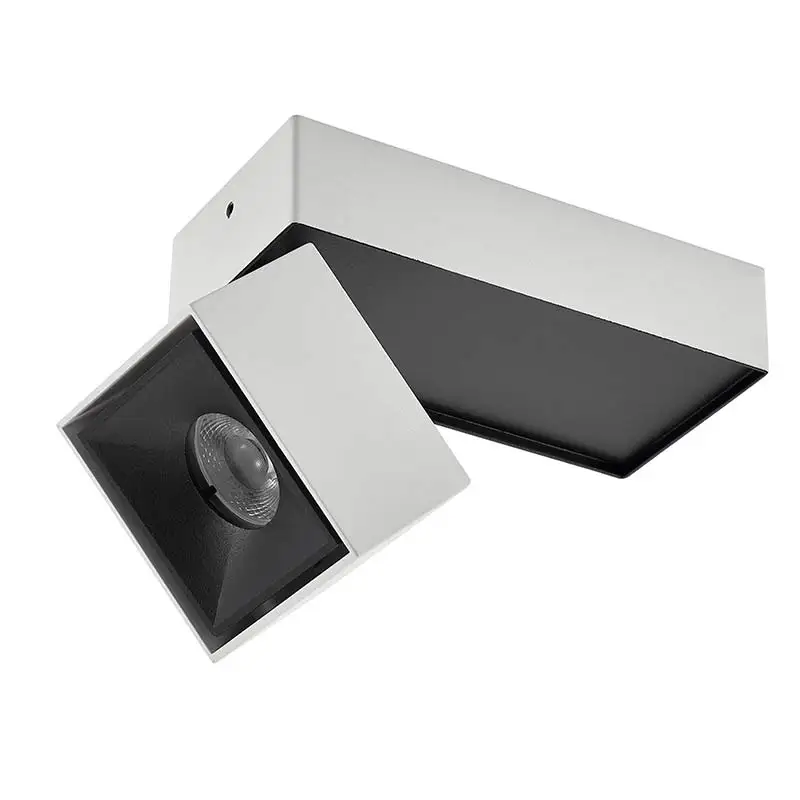LED downlight surface mounted folding spotlight 10W commercial spotlight white square downlight