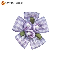 OEM Hand craft work colorful satin ribbon packing gift miniature ribbon flower