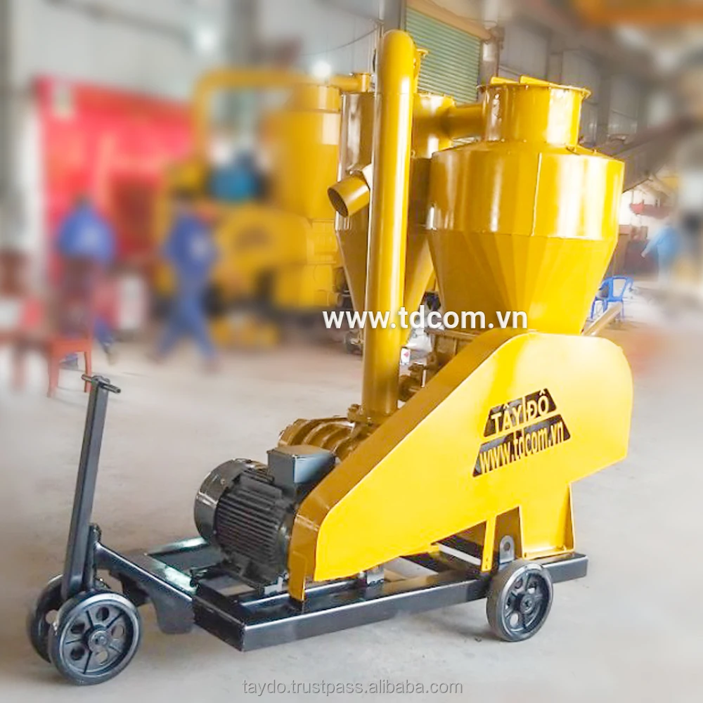 Грузовой погрузчик-контейнер, разгрузка, рисовая шелуха, пневматический вакуумный разрядный конвейер