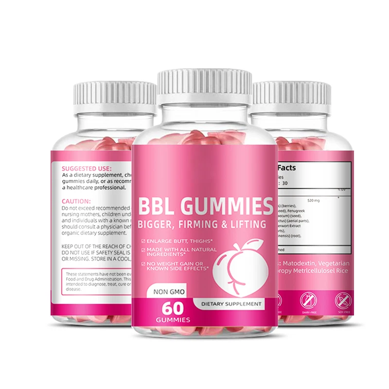 Factory Hot Sale BBL gummies Supplement Herbal Hip Enhancing butt Gummies Enlargement Gummy Big Ass For Women