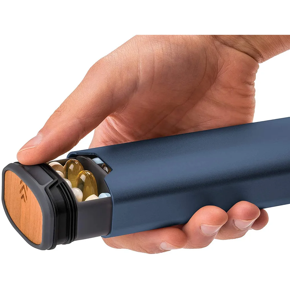 Pill storage cases aluminium food grade material pill box 7 days pill organizer