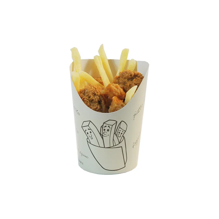 Disposable Kraft Paper French Fries Box Food Packaging Fried Chicken Snacks Take Away Hot Potato Chips Paper Cup
