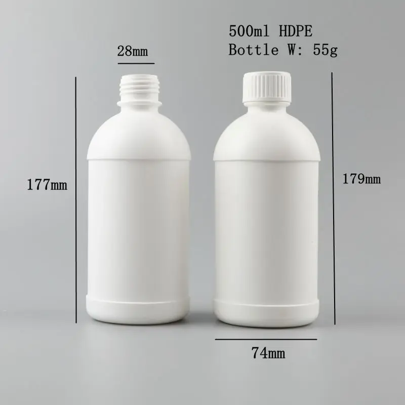 Wholesale Hot Filling HDPE Plastic Bottles For Liquid Mineral Water Beverage Drinking Bottle With Screw Cap