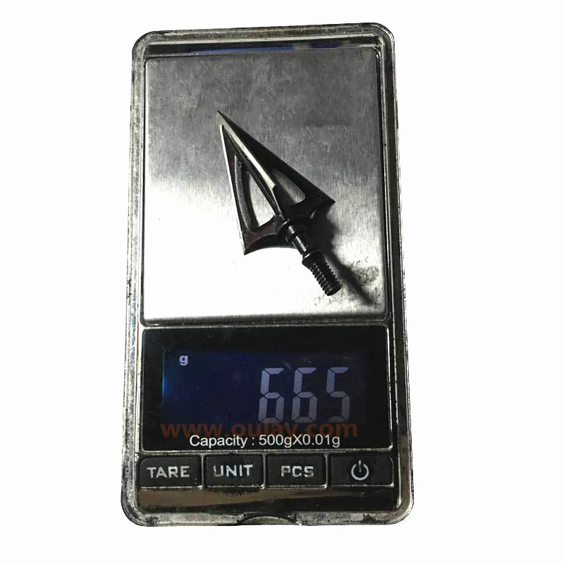 Archery Broadheads Arrow Tip  Black Fixed 3 Blades Stainless Steel Q2 Hunting Broadheads 100 Grain Arrow Hunting Head