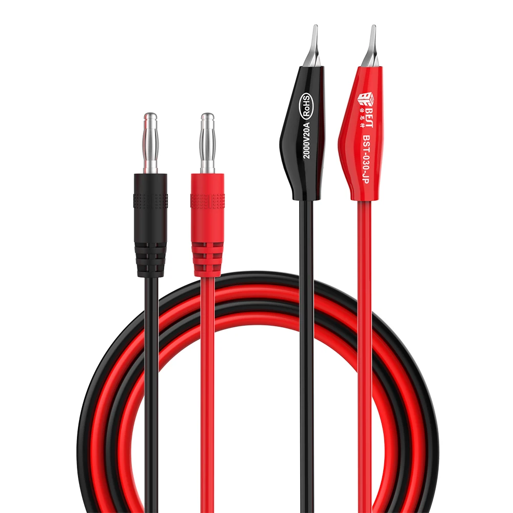 BST-030-JP CATIII 2000V 20A Heat&Cold Resistant for Digital Multimeters Test Leads with Dolphin Clips