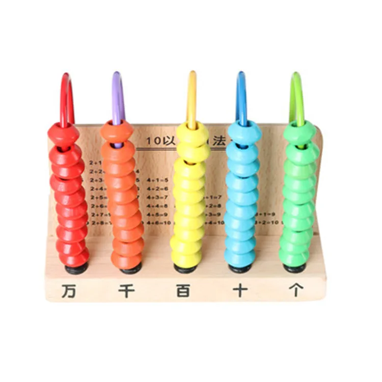 Danni Intelligent Learning Baby Montessori Beads Abacus Toy for Kids Other Educational Toys Math Counting Wooden Wood Color Box