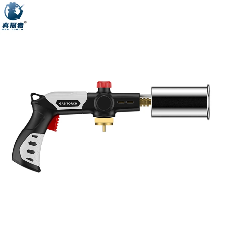 GF-8010 custom camping outdoor barbecue charcoal blow torch butane gas fire flame gun brazing torch lighter