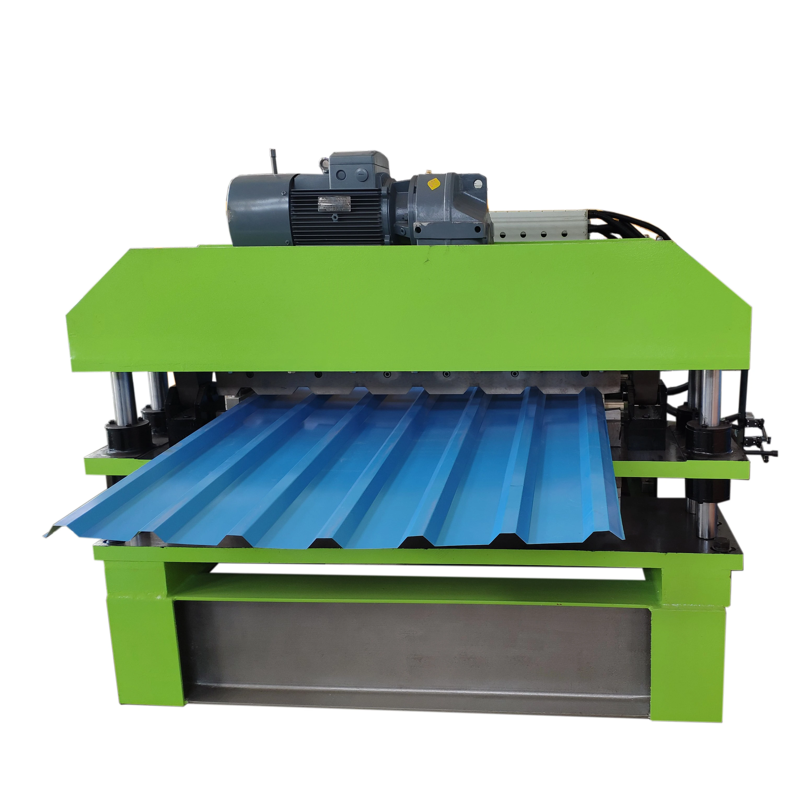 Двухслойная машина для производства плитки, строительный материал, металлокровельный профилирующий станок в Чжэцзян, Китай