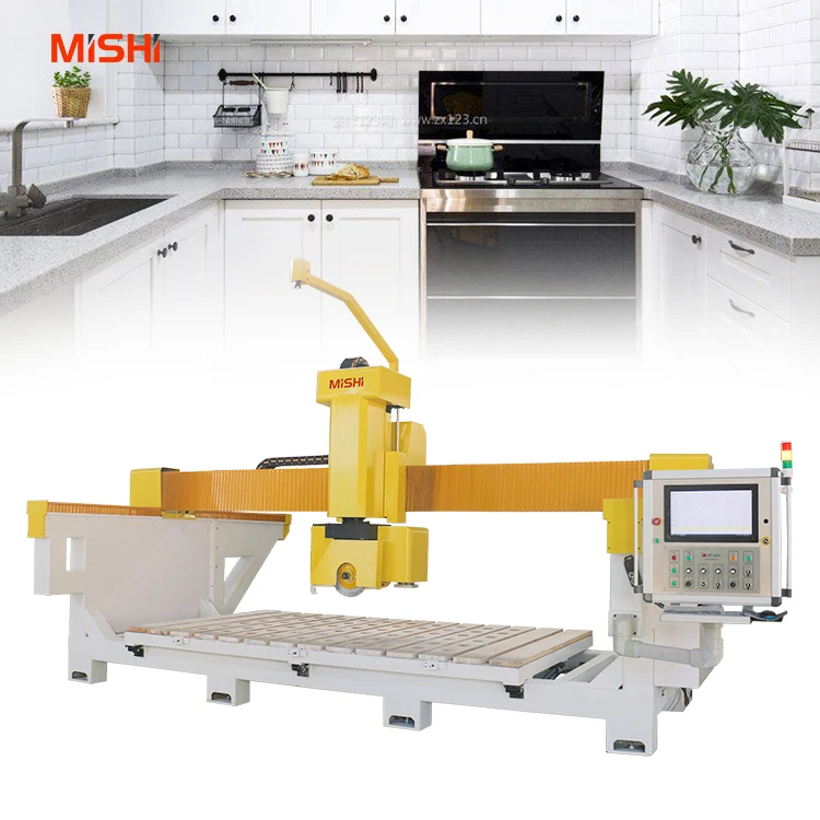 MISHI High efficiency multiblade spindle marble granite stone bridge saw cutter block cutting sawing machine