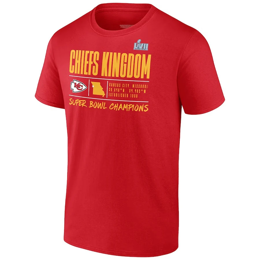 Мужская футболка с символикой команды Канзас Футболка Red Super LVII Bowl Champions #15 maбыс #87 Kelce