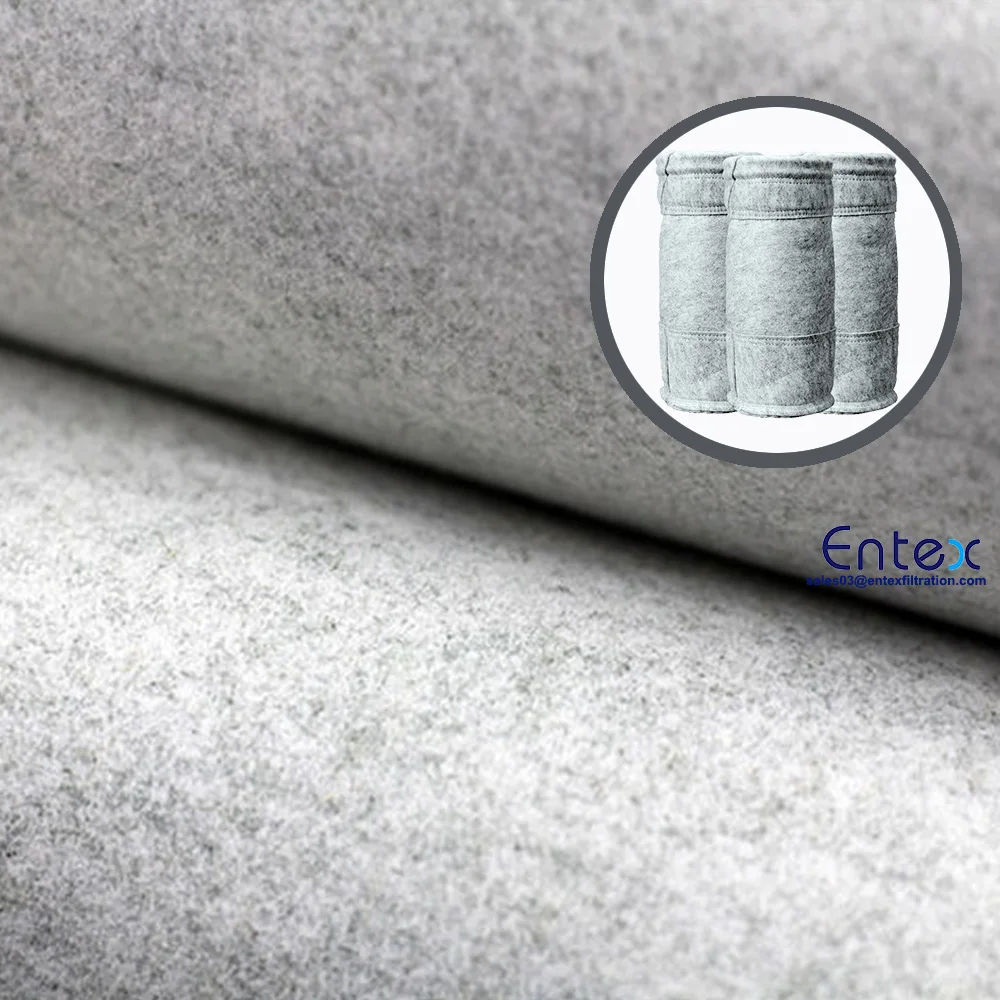 blended multi filament carbon anti static non woven industrial dust filtration needle felt fabric cloth for collector dust bag