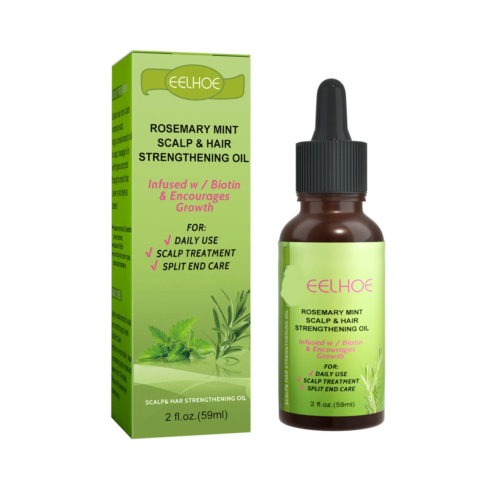 Factory Price Hair Scalp Treatment rosemary mint scalp hair strengthening oil private label