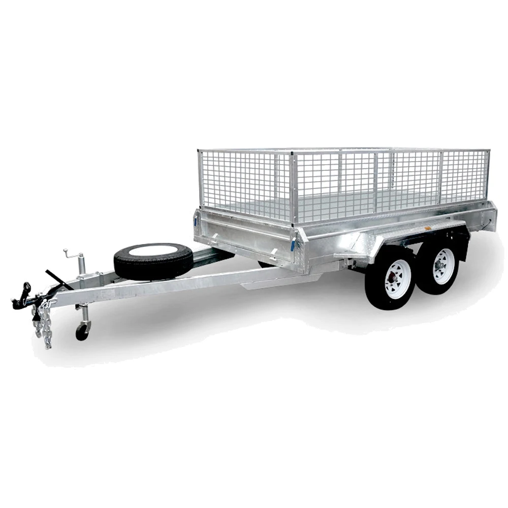 Hot Sale 8x5 Galvanized fully welded box trailer cage trailer  tandem trailer