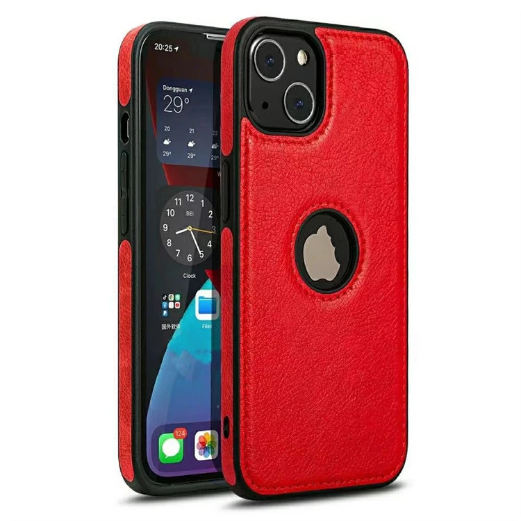 Защитный чехол из ПУ кожи с логотипом для мобильного телефона Iphone 14 13 12 11 Pro Max XR SE