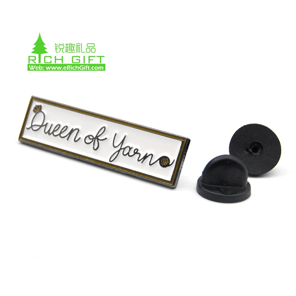 Customise Silver Plating Personalized logo Initial Custom Name Tag Enamel Pin Badge Name Plate Badge Lapel Pin for Suit