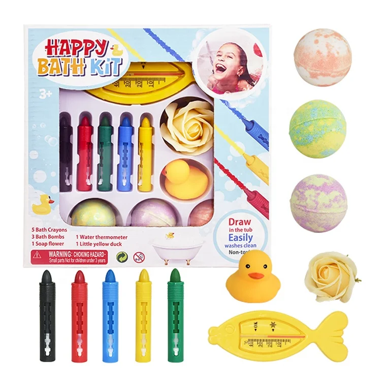 Akiaco kids baby washable bath art colors box crayon set