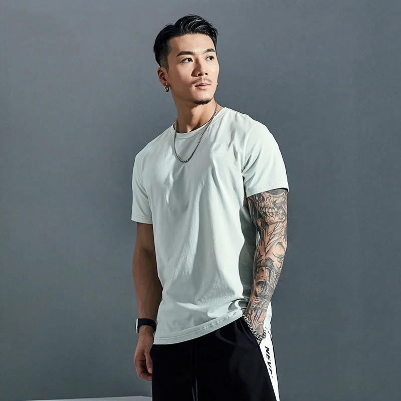 2023 100% polyester t shirt fitness hip hop oversized cotton 3d anime graphic stripe bleached tie dye polyester t shirts