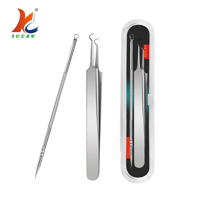 Product black head blemish acne remover needle tool 2 Piece set Comedone Extractor Pimple Pin Tool Blackhead