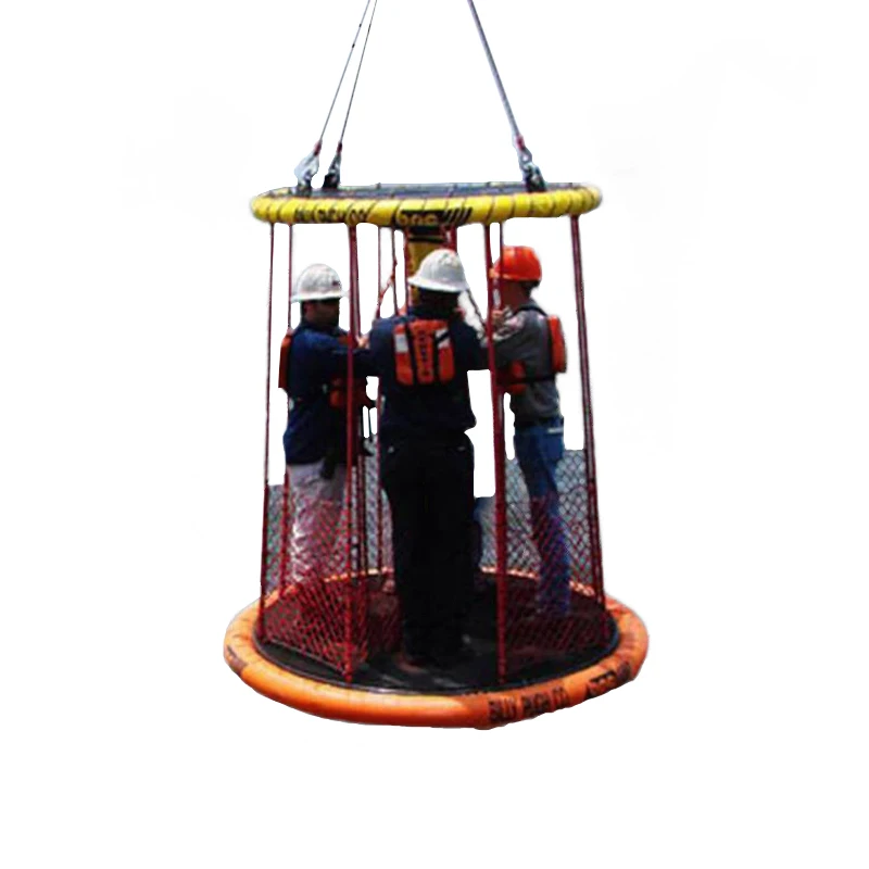 Large bearing capacity 6 8 10 person nylon net Marine Offshore Transfer basket
